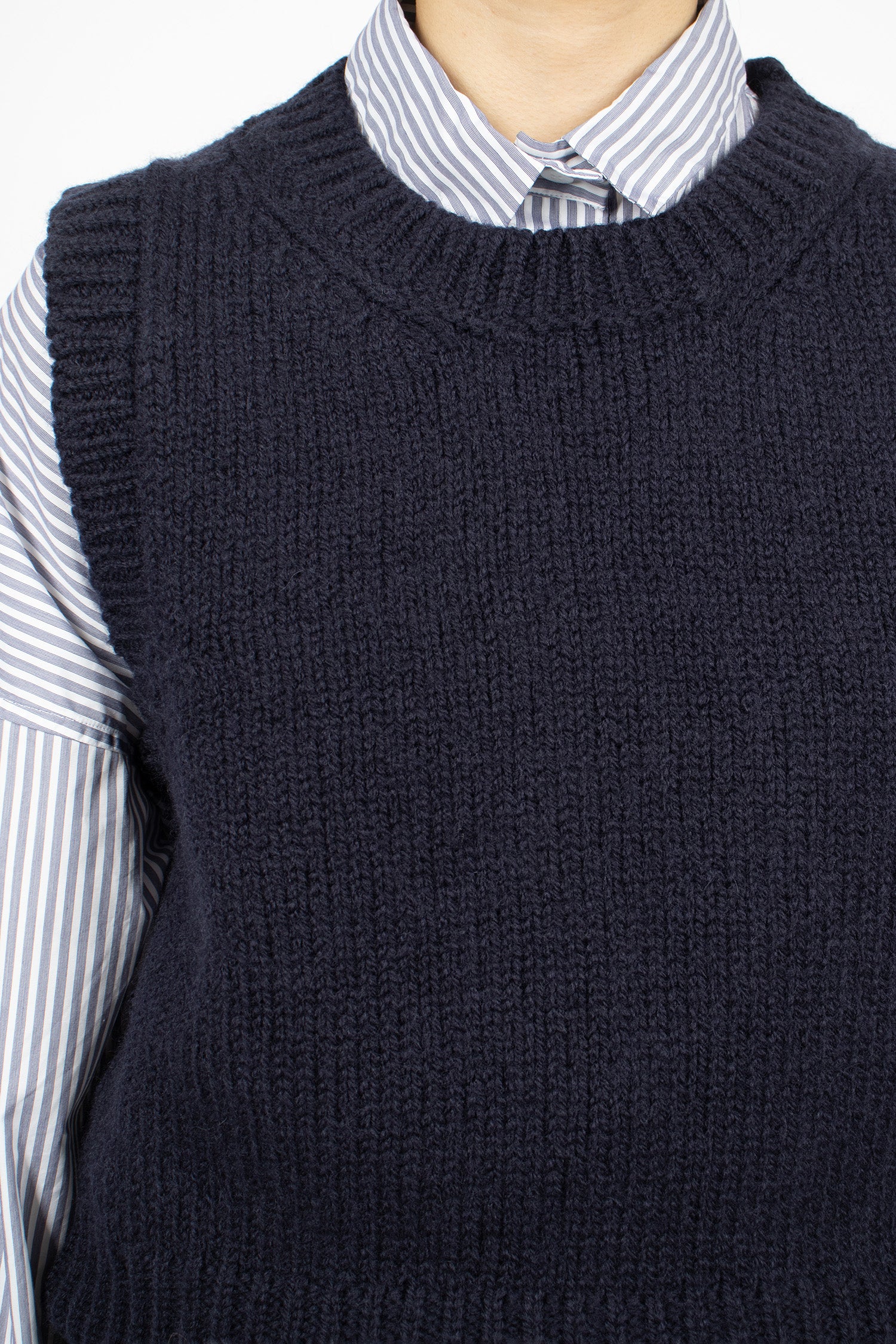 Chunky Crew Neck Slipover Rich Navy