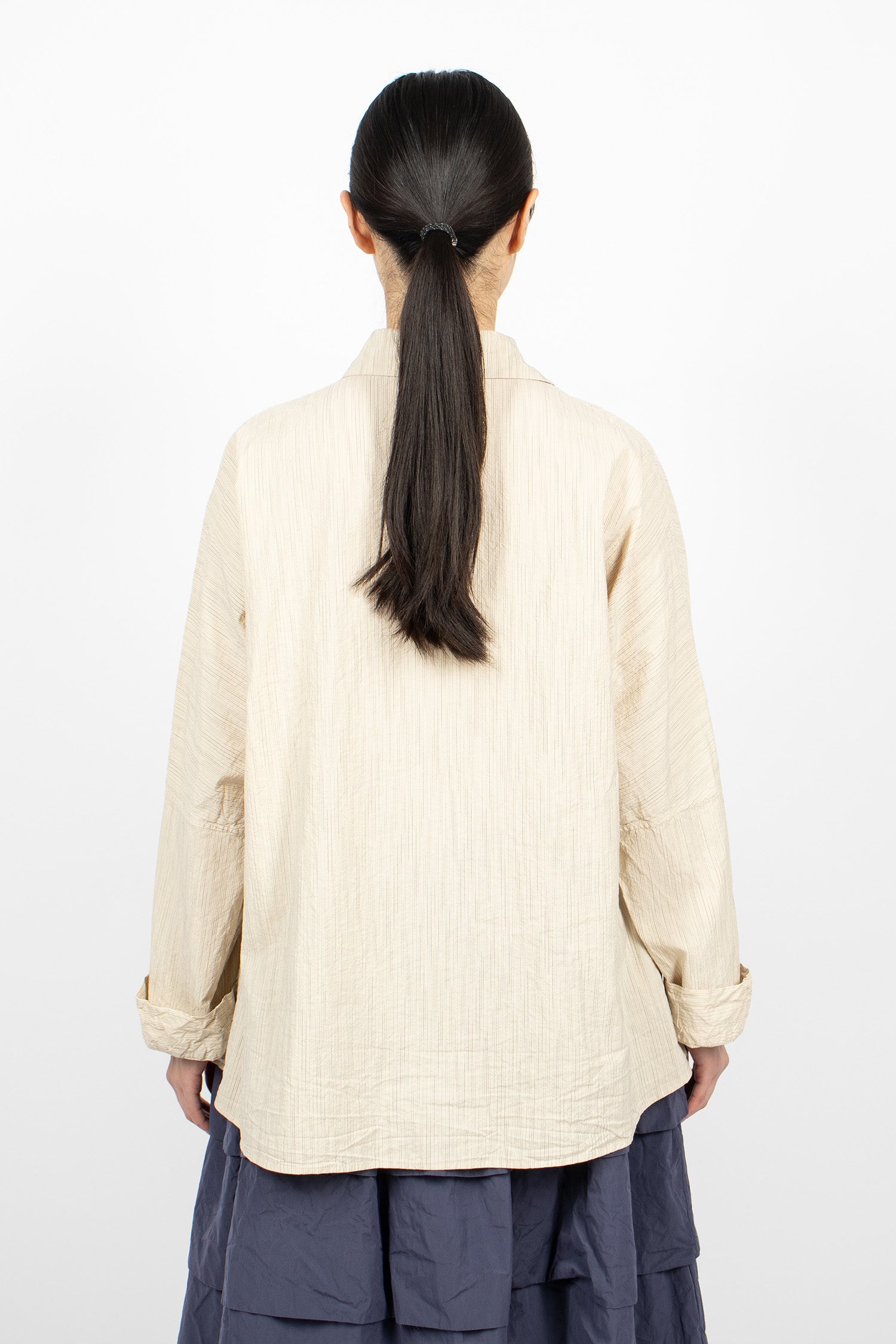 Waga LS Shirt Nat Stripe