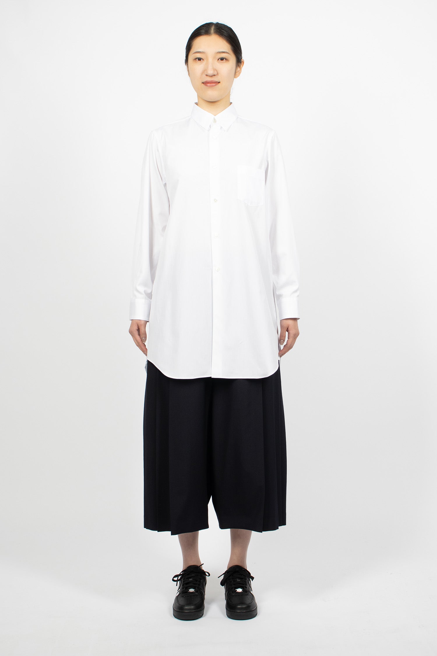 Tail Longline Shirt White