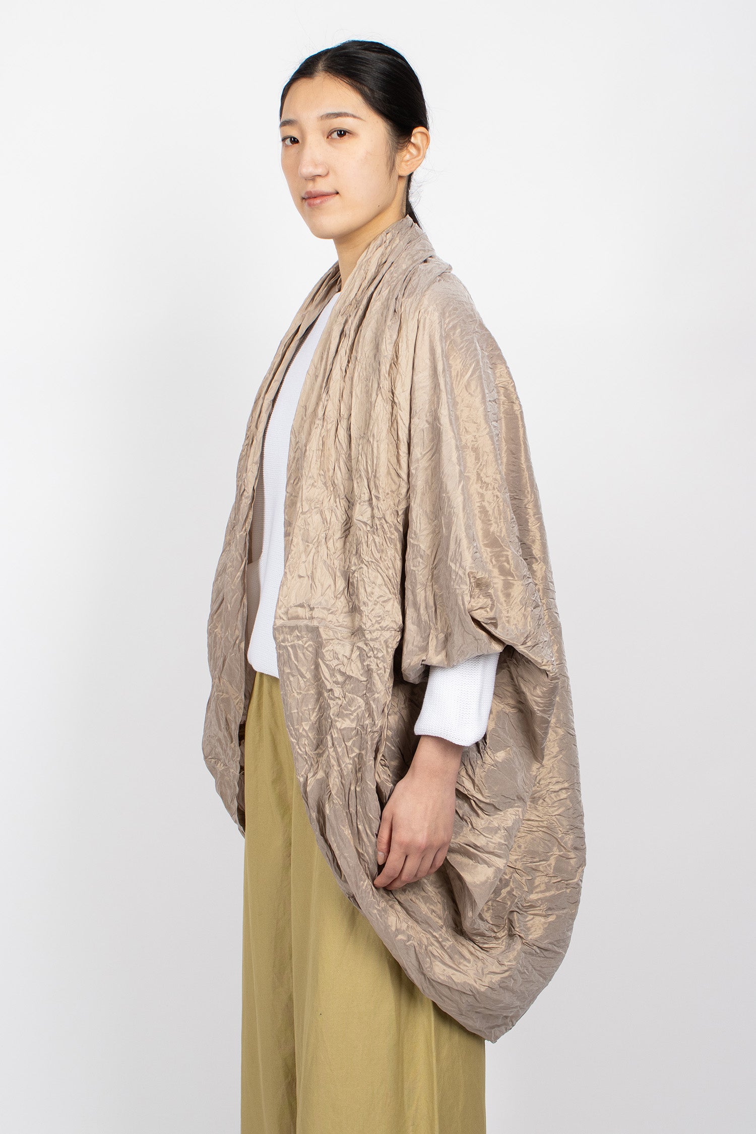 Wrap Washed Silk Shawl Natural