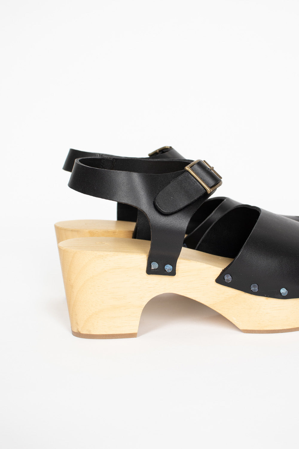 Leather Clogs Black