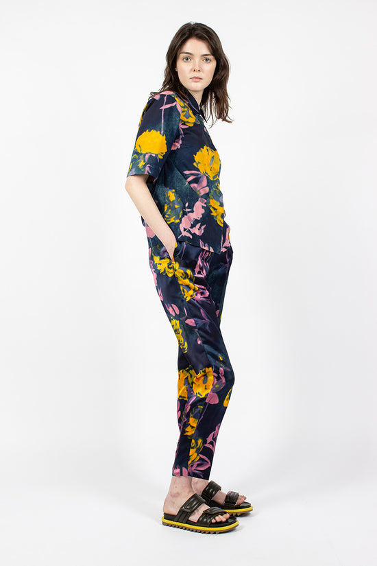 Dries Van Noten Floral Pants Navy – Envoy of Belfast